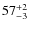 $57^{\rm +2}_{-3}$