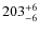 $203^{\rm +6}_{-6}$