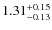 $1.31^{\rm +0.15}_{-0.13}$