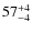 $57^{\rm +4}_{-4}$