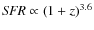 ${\it SFR} \propto(1+z)^{3.6}$