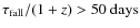 $\tau_{\rm fall}/(1+z)>50~{\rm days}$