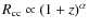 $R_{\rm cc}\propto (1+z)^\alpha$