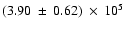 $(3.90~ \pm~ 0.62)~ \times~ 10^5$