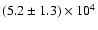 $(5.2 \pm 1.3) \times 10^4$