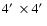 $4\hbox{$^\prime$ }\times 4\hbox{$^\prime$ }$