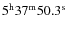 $5^{\rm h}37^{\rm m}50.3^{\rm s}$