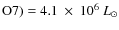 ${\rm O7}) = 4.1~\times~10^{6}~L_{\odot}$