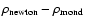 $\rho_{\rm newton}-\rho_{\rm mond}$