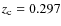 $z_{{\rm c}}=0.297$