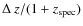 $\Delta~z/(1+z_{\rm spec})$