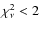 $\chi^2_{\nu}< 2$