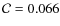 $\mathcal{C}=0.066$