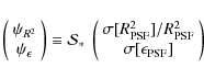 \begin{displaymath}
\left(
\begin{array}{cc}
\psi_{R^2}\\
\psi_{\epsilon}
\end{...
...^2_{\rm PSF}\\
\sigma[\epsilon_{\rm PSF}]
\end{array}\right)
\end{displaymath}