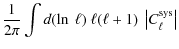 $\displaystyle \frac{1}{2\pi}\int d(\ln~\ell)~\ell(\ell+1)~\left\vert C^{\rm sys}_\ell\right\vert$