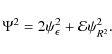\begin{displaymath}
\Psi^2 = 2\psi_\epsilon^2 + \mathcal{E}\psi^2_{R^2}.
\end{displaymath}
