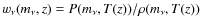 $w_\nu(m_\nu,z)=
P(m_\nu,T(z))/\rho(m_\nu,T(z))$