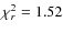 $\chi^{2}_{r} = 1.52$