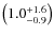 $\left(1.0^{+1.6}_{-0.9}\right)$
