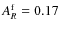 $A^{\rm f}_{R} = 0.17$