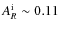 $A^{\rm i}_{R} \sim 0.11$
