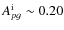$A^{\rm i}_{pg} \sim 0.20$