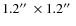 $1.2\hbox{$^{\prime\prime}$ }\times1.2\hbox{$^{\prime\prime}$ }$