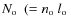$\hbox{$N_{\rm o}$ }\ (=\hbox{$n_{\rm o}$ }\hbox{$l_{\rm o}$ }$
