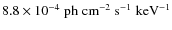 $\rm 8.8 \times 10^{-4}\; ph\; cm^{-2}\; s^{-1}\; keV^{-1}$