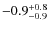 $\rm -0.9^{+0.8}_{-0.9}$