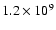 $1.2\times 10^9$