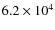 $6.2\times 10^{4}$
