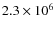 $2.3\times 10^{6}$