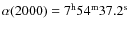 $\alpha (2000) = 7^{\rm h}54^{\rm m}37.2^{\rm s}$