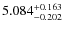 $\rm 5.084_{-0.202}^{+0.163}$