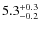 $\rm 5.3_{-0.2}^{+0.3}$