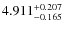 $\rm 4.911_{-0.165}^{+0.207}$