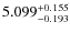 $\rm 5.099_{-0.193}^{+0.155}$