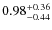 $\rm0.98_{-0.44}^{+0.36}$