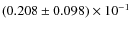 $(0.208\pm 0.098)\times 10^{-1}$