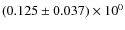 $(0.125\pm 0.037)\times 10^{0}$