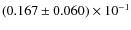 $(0.167\pm 0.060)\times 10^{-1}$