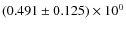 $(0.491\pm 0.125)\times 10^{0}$