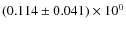 $(0.114\pm 0.041)\times 10^{0}$