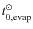 $t_{0,{\rm evap}}^\odot$
