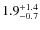 $\rm 1.9_{-0.7}^{+1.4}$