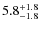 $\rm 5.8_{-1.8}^{+1.8}$