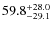 $\rm 59.8_{- 29.1 }^{+28.0}$