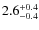 $\rm 2.6_{-0.4}^{+0.4}$