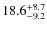 $\rm 18.6_{- 9.2 }^{+8.7}$